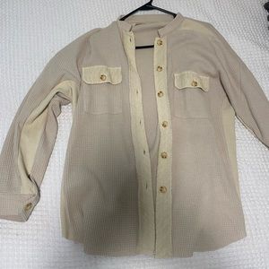 Cream waffle material cardigan from Amazon, great material, size m